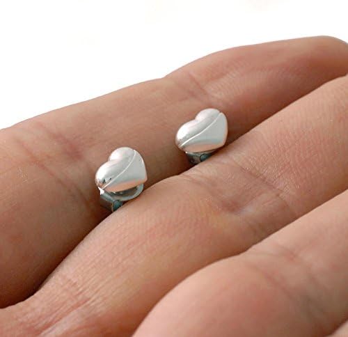 Boma Sterling Silver Heart Stud Earrings by Boma Silver