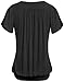 Bepei Women Tops V Neck Summer Petal Sleeves Tunic Shirts Short Sleeves Blouses