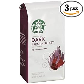 Starbucks French Roast Coffee, Ground, 12-Ounce Bags (Pack of 3)