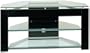 Planet 3 52-Inch Glass and Metal TV Stand, Black/Clear