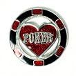 Cut Out Heart Card Guard - SILVER - Casino Supplies > Card Covers > Premium