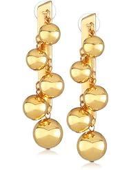 Ben-Amun Jewelry "Gold Ball Collection" Gold Ball Linear Earrings