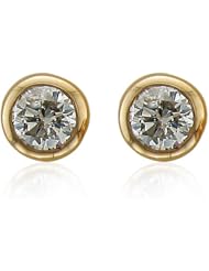14K Yellow Gold Diamond Stud Earrings(GH, I1-I2, 0.25 carat)