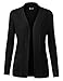 BH B.I.L.Y USA Women Open Front Long Sleeve Classic Knit Cardigan Black 2X-Large