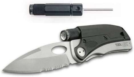 Tool Logic SLP5 Slpro5 ,Multifunction Folding Knife With Flashlight Plus Glock Tool And Signal Whistle, Silver