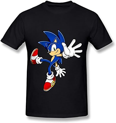 Sihan Sonic The Hedgehog Men's Cool Tshirt Size S Black