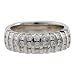14K White Gold 3/4 ct. Machine Set Diamond Wedding Band (F-G Color, VS Clarity)