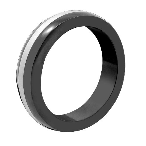 M2M Metal C-ring, Black With Stainless Steel Band, Includes Bag, 1.875