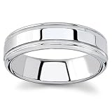 Tungsten Carbide Men's Wedding Band with Channels, 6mm