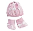 Dwellstudio Organic Hat and Booties Set, Dots Petal, 0-6 Months Dwellstudio Organic Hat and Booties Set, Dots Petal, 0-6 Months