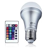 Lighting EVER® Remote Controlled Color Changing A19 5W LED Light Bulb, 16 Color Choice, E26 Medium Screw Base