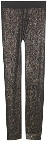 Plus Size Foil Print Leggings --Size: 1x/2X Color: Black