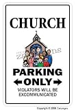CHURCH ~Novelty Sign~ signs worship catholic funny gift