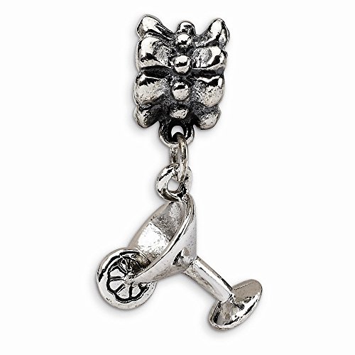 Reflection Beads Sterling Silver Margarita Dangle Bead (25 x 7 mm)