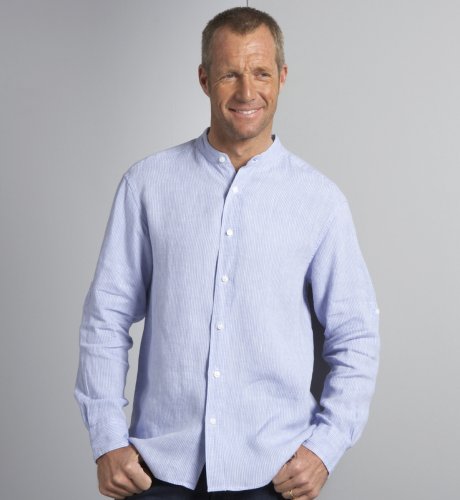 Big & Tall Blue Harbour Pure Linen Stripe Shirt