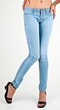 Flying Monkey Jeans Stretch Denim Leggings - Sky