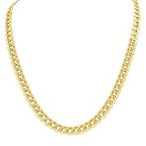 14k Yellow Gold 8.2mm Cuban Chain Necklace, 24