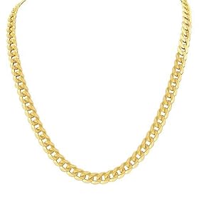 14k Yellow Gold 8.2mm Cuban Chain Necklace, 24 by Amazon.com Collection