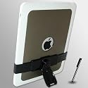 New luxury white & grey Apple iPad hard case + 360&deg; rotatable  stand + stylus pen
