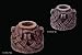 Celtic Knotwork Candle Holder - Pair - Wood Finish