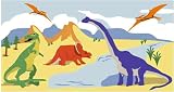 Prehistoric Dinosaurs Mural Kit