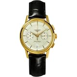 Longines Watches Longines Automatic Chronograph Flagship Heritage 18k Solid Yellow Gold Mens Watch 