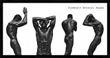Produkt-Bild: Bild mit Rahmen: Andreas H. Bitesnich, "Ingo (I-IV), Vienna 1995", 100 x 50 - Aluminium Basic M: Schwarz matt