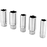 Powerbuilt 640855 3/8-Inch Drive Spark Plug Socket Set, 5-Piece