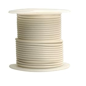 Coleman Cable 16-100-17 Primary Wire, 16-Gauge 100-Feet Bulk Spool, White