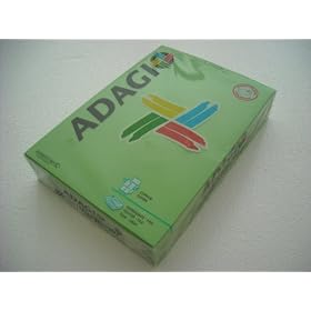 Papyrus Ramette de 500 Feuilles Papier Couleur Adagio+ Copieur, Laser, Jet d'Encre 80G A4 Vert Intense