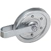 National Hardware V7633 Garage Door Pulleys with Fork, Axle Bolt and Nut, Galvanized, 4-Inch