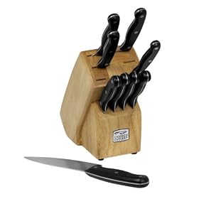 Click here to buy Chicago Cutlery Classic Chef 10-Piece Knife Block Set by Chicago Cutlery.