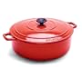 Paderno World Cuisine 6.25 Inch Red Round Dutch Oven
