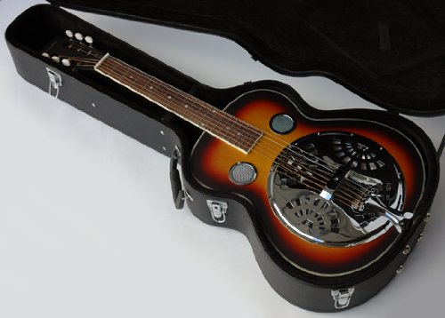 NEW SQUARE NECK RESONATOR DOBRO GUITAR w/ DLX HARDCASE