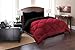 Silky Soft - Goose Down Alternative Reversible 3pc Comforter Set- Available in A Few Sizes and Colors , Full/Queen, Black/Burgundy