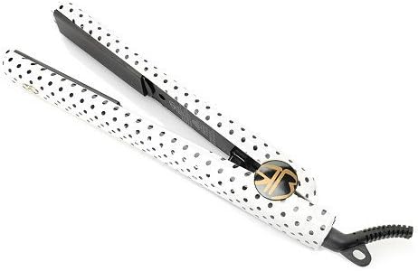 Designer Professional 100% Ceramic Tourmaline Ionic Flat Iron Hair Straightener (Polka Dots Pattern)