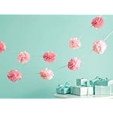 Martha Stewart Crafts Garland, Pink Pom Pom Small