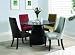 Dining Chair in Red \ Brown \ Gray \ Pale Microfiber and Black Wood Legs (Set of 2)