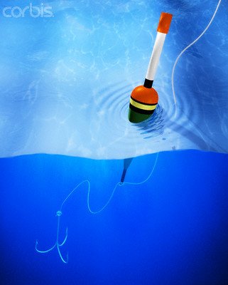 Wallmonkeys Peel and Stick Wall Decals - Floater and Hook in Water - 48