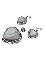 Sterling Silver Sets With Stone - Heart