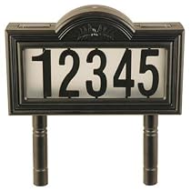 Moonrays 93100 2-Sided Address Light Solar Powered Glowing Stake Mount or Wall Mount
