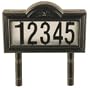 Moonrays 93100 2-Sided Address Light Solar Powered Glowing Stake Mount or Wall Mount