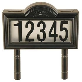 Moonrays 93100 2-Sided Address Light Solar Powered Glowing Stake Mount or Wall Mount by Coleman Cable