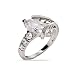 Jewelry : Eve's Addiction Marquise Cut CZ Engagement Ring- CLEARANCE- FINAL SALE