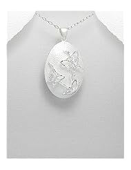 Butterfly Pendant Necklace In 92.5 Sterling Silver