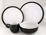 Denby Jet Black Soup/Cereal Bowls, Set of 4