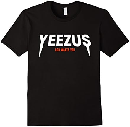 Men's God wants you Yeez-us T-Shirt Small Black
