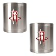 Houston Rockets NBA 2pc Stainless Steel Can Holder Set - Primary Logo by Great American Products