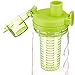 Infuser Water Bottle with No-Sweat Insulating Sleeve - 25 Oz Infusion Sport Bottle Flip-top BPA-Free Tritan - Multiple Color Options - Your Healthy Hydration Habit Made Easy!