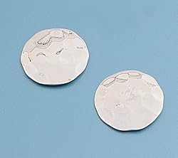 Sterling Silver Earrings - Round - Hammered Finish - 14 mm - 1.7 g